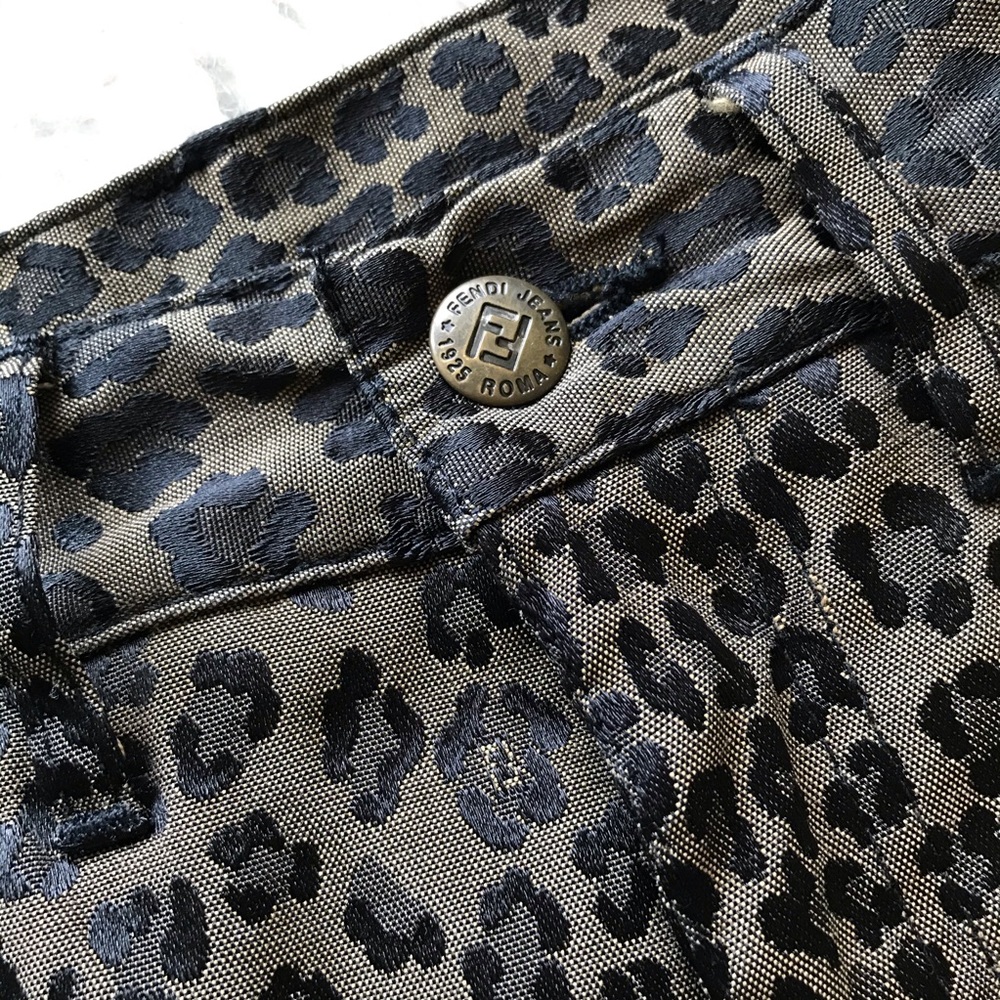 Vintage 1990’s Fendi Zucca Leopard Print Trousers - Picture 7 of 16